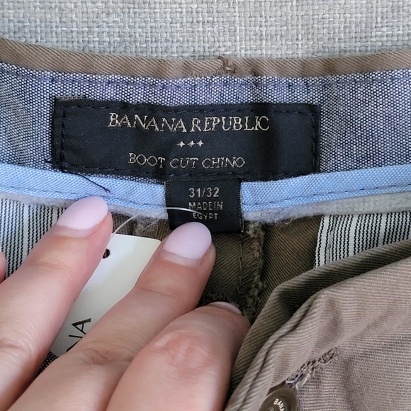 NWT Men's Banana Republic Factory Bootcut Chino Straight Fit Pants Size 31x32 - Picture 7 of 13